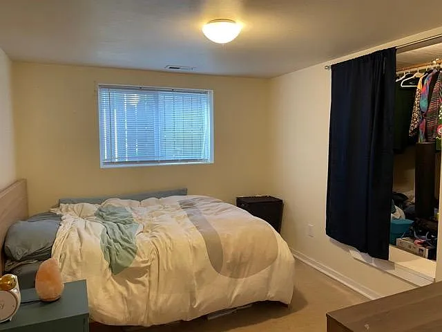 bedroom and closet