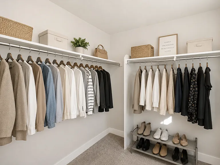 Staged Master Closet