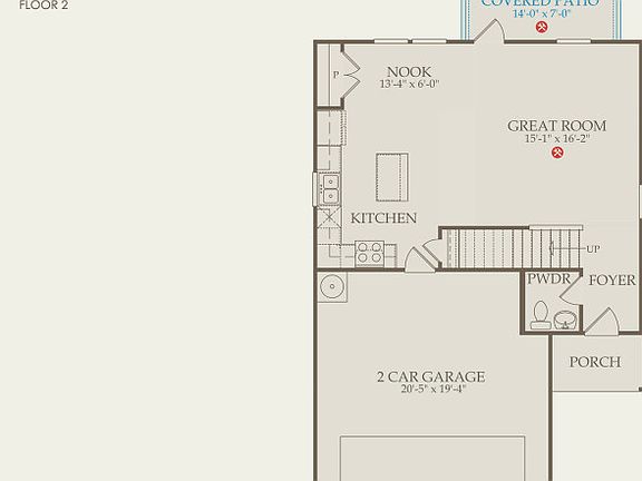 Pierce Floor Plan, Quick Move-in Home, Floor 1