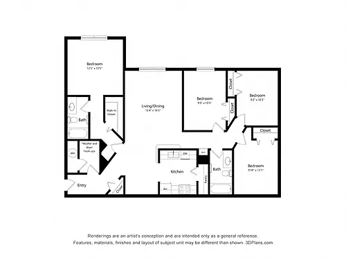 Floor plan Four Bedroom