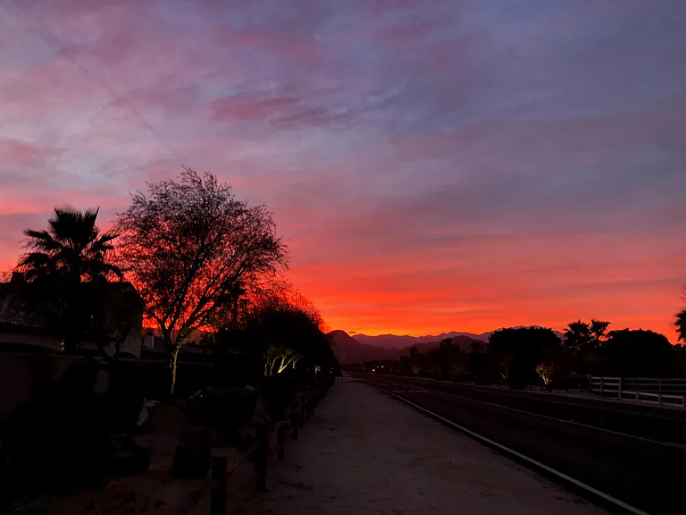 Beautiful area for sunset walks near the home.