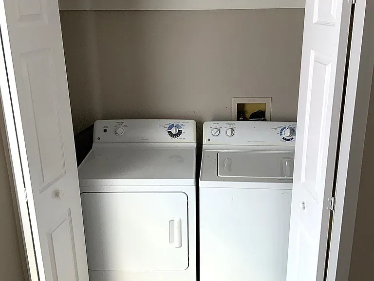Washer and Dryer provided on bedroom level