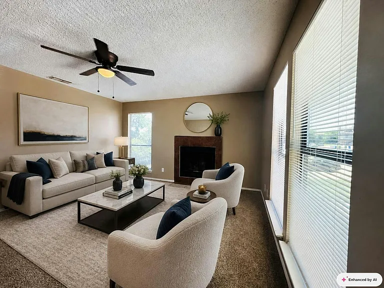 Virtually Staged Living Room