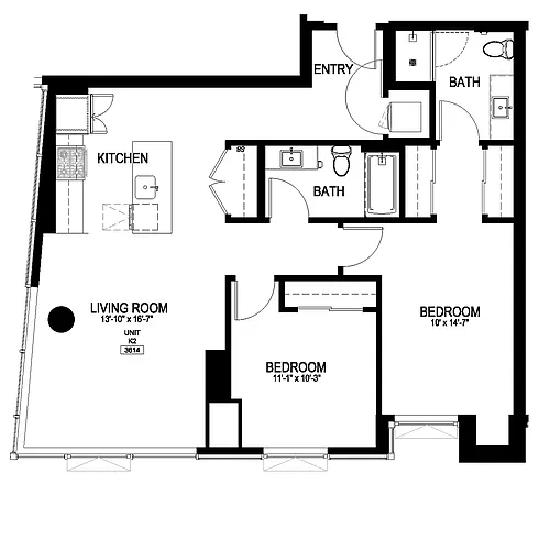 Floor plan 2 Bedroom