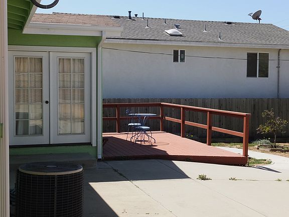 French doors to backyard