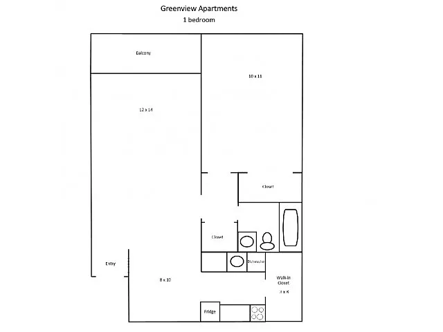Floor plan 1BD1B