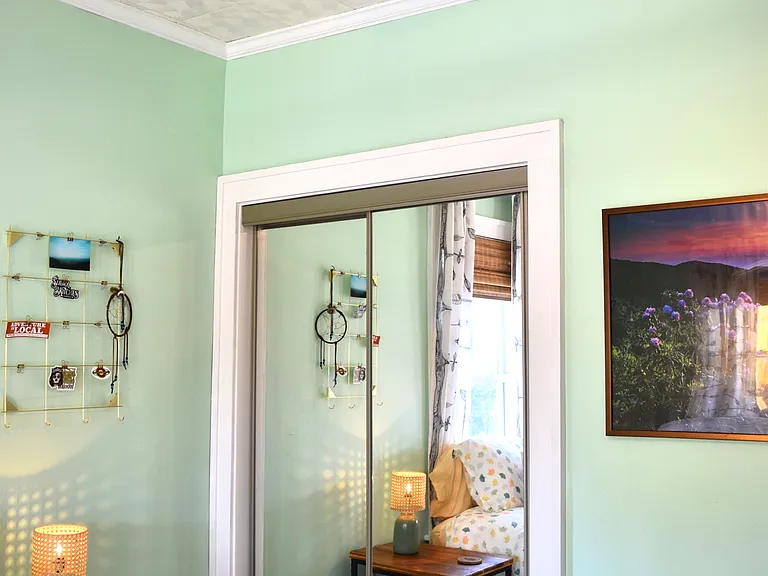 Double sliding door closet