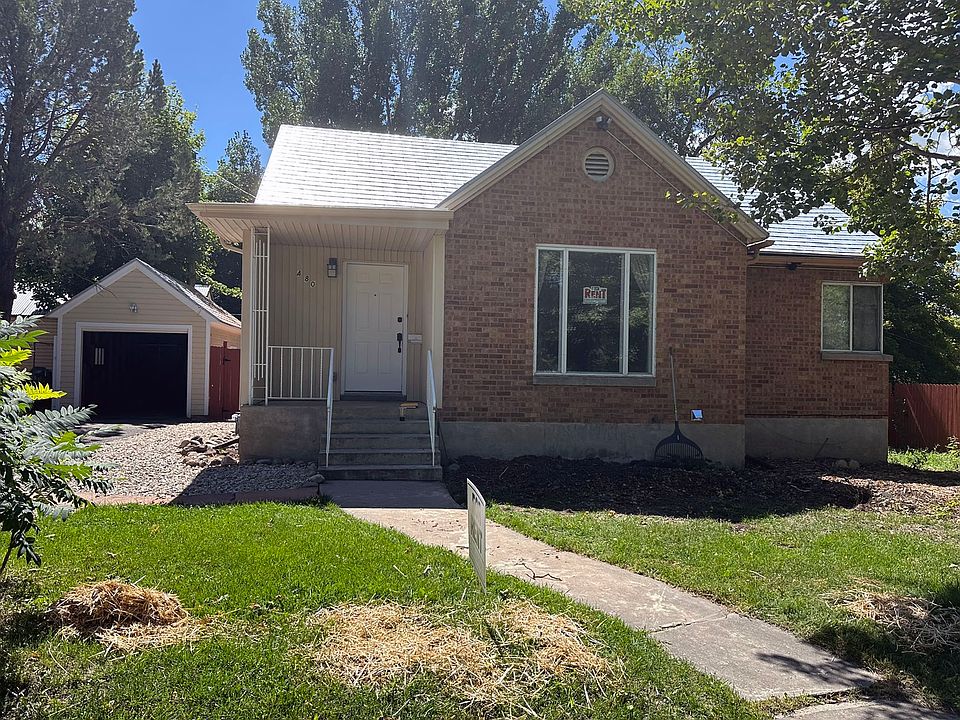 Front entrance and garage