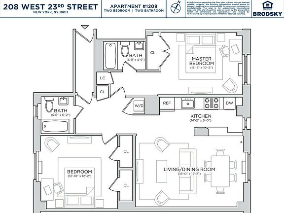 2nd image of 208 W 23rd St #1220