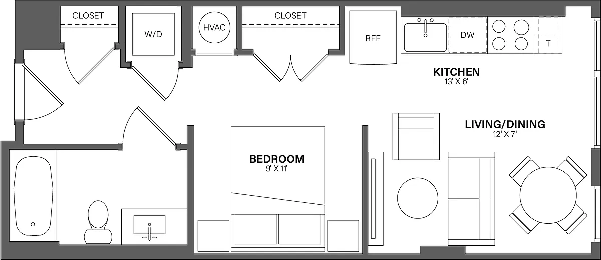 Floor plan Studio-S19