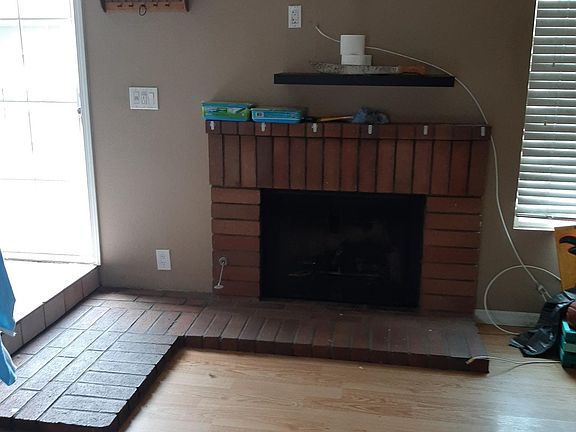 Living room fireplace