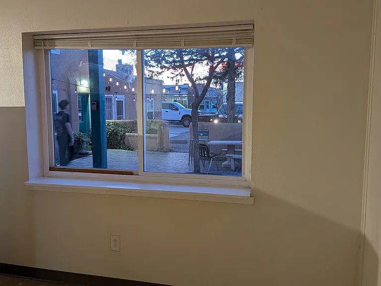 view of courtyard from livingroom