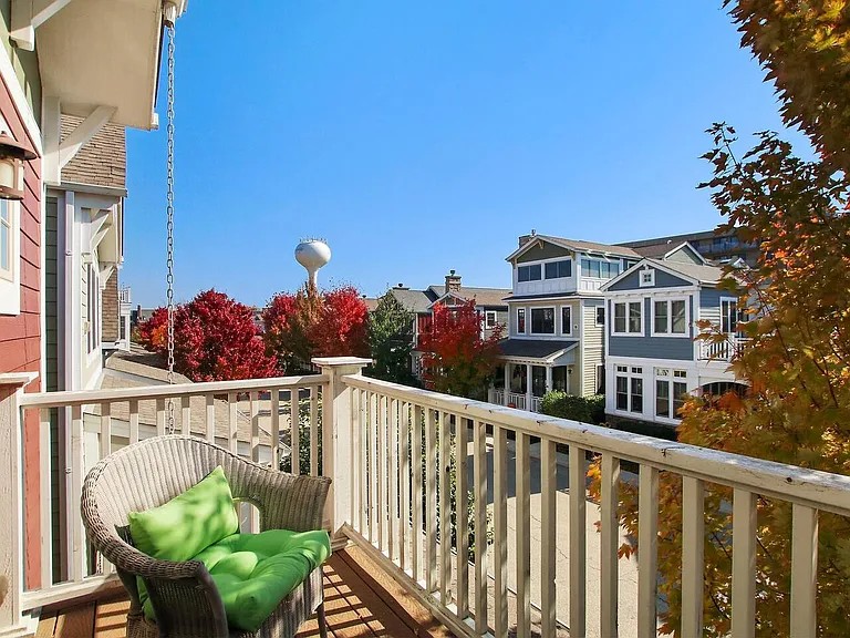 2nd Floor: Double french doors from second bedroom to upper balcony.