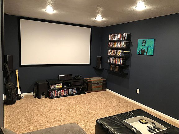 Lower level theater room