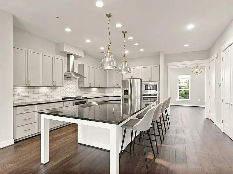 Huge kitchen with oversized island