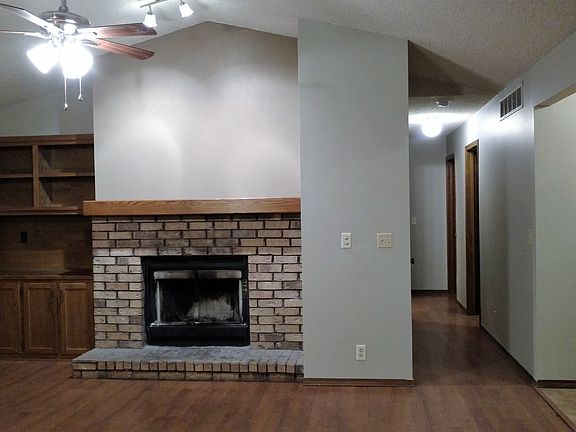 Wood burning fireplace