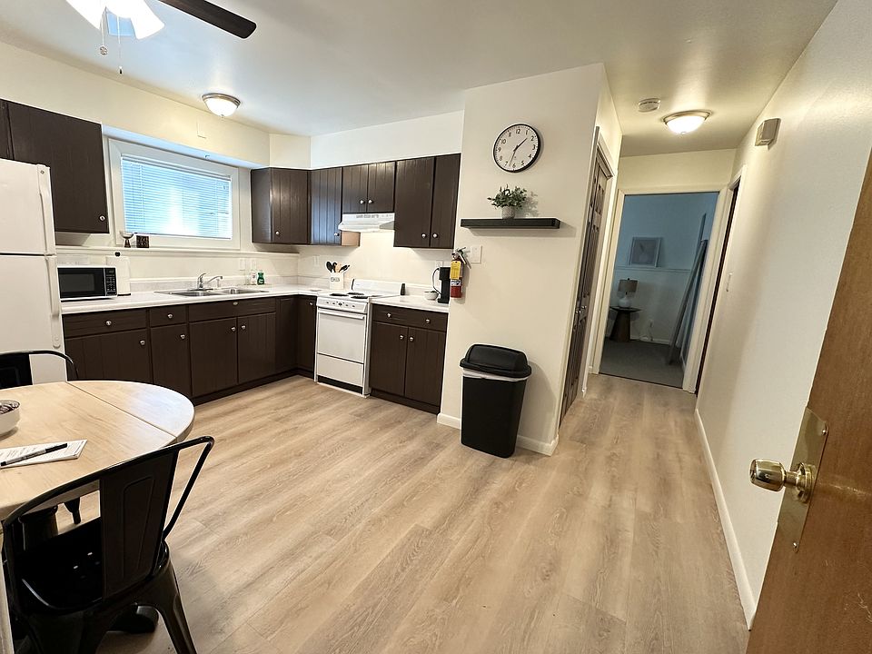 Kitchen and hall from entry