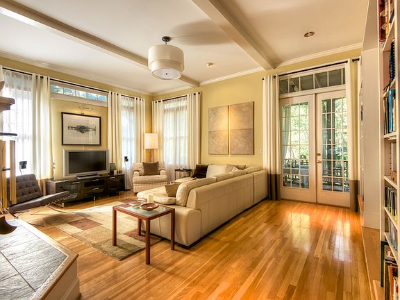 French door to porch