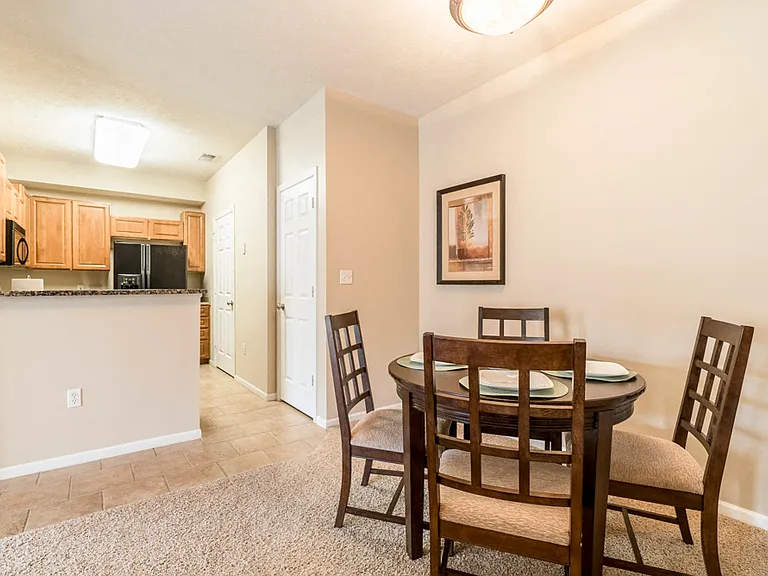 Host dinner with ease in your dedicated dining nookjust steps from a spacious kitchen.