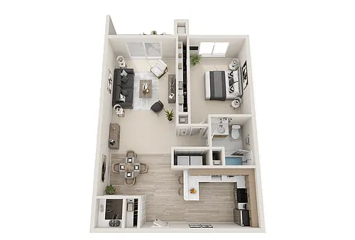 Floor plan Prentiss Pointe - 1BB