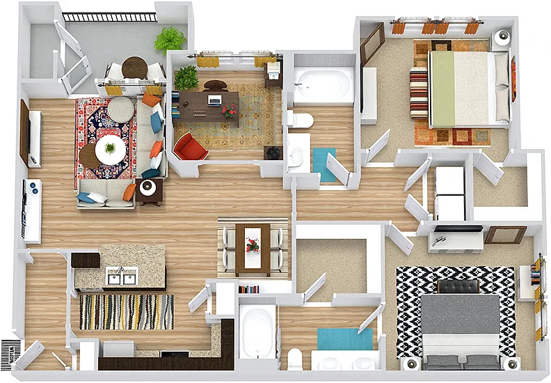 Floor plan Brazos with Study