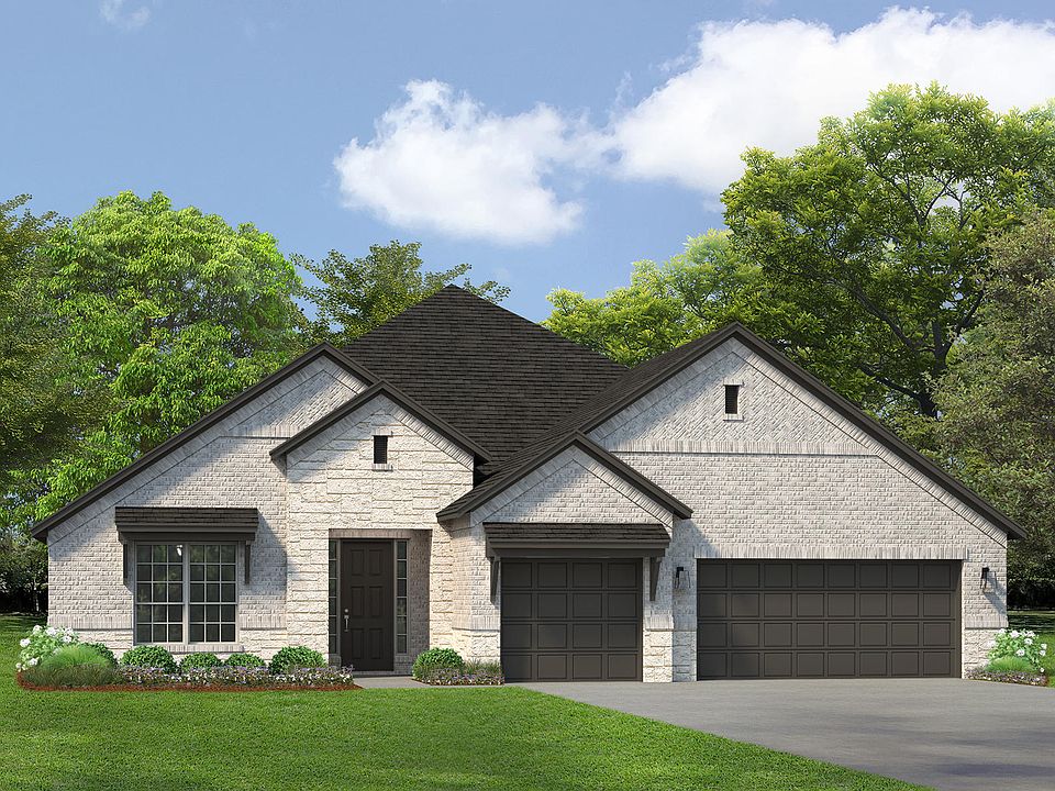 Exterior rendering of a transitional ranch style home by Kindred Homes