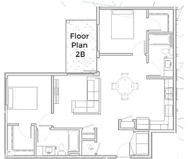 Floor plan 2-Bedroom B