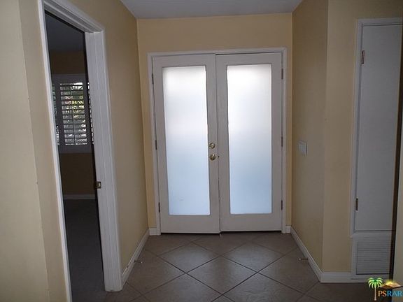 Inside the double door entry