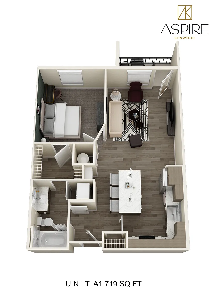 Floor plan One Bedroom