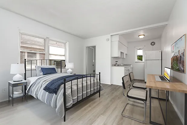 Experience contemporary living in this airy studio apartment, designed for style and practicality. Experience contemporary living in this airy studio apartment, designed for style and practicality.