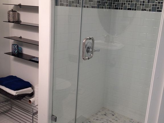 stone and tile Shower