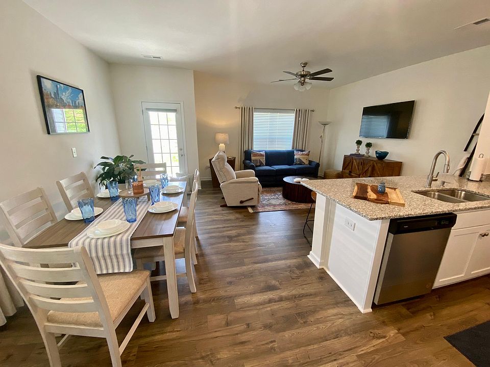 Large downstairs living, kitchen and dining area