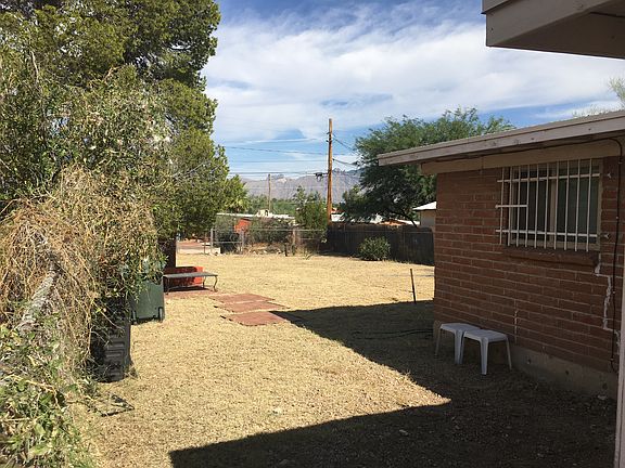 Large fenced backyard