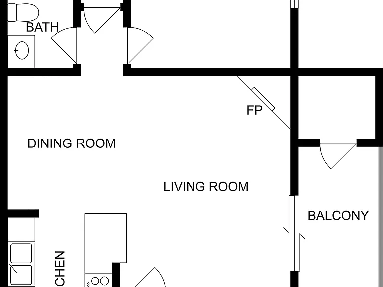 1 BR x 1 BA - C Floorplan 1 BR x 1 BA - C Floorplan