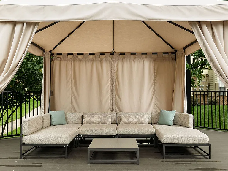 Luxurious poolside cabana