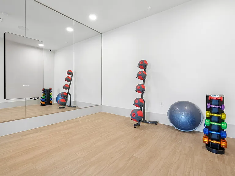 Yoga Room with Free Weights