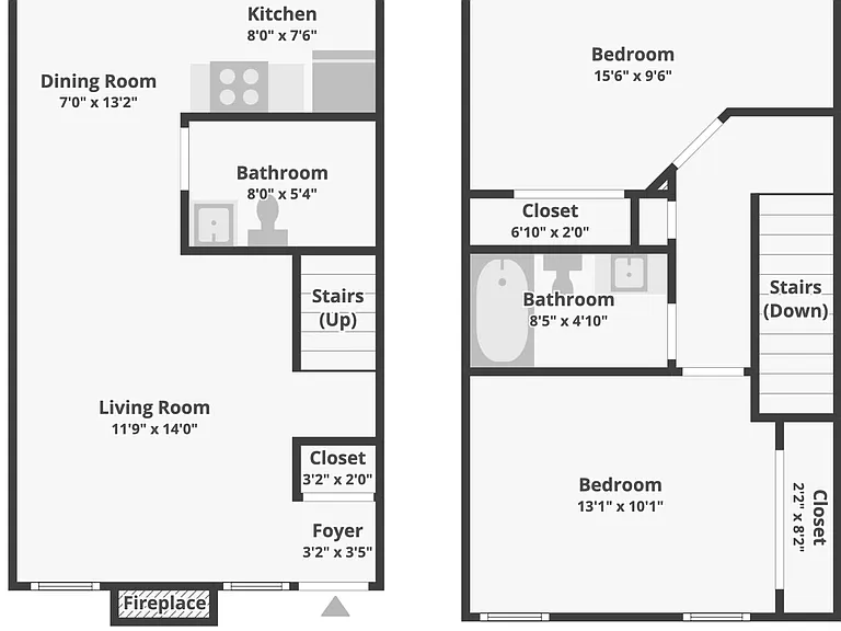 3 bedroom 2 bath floorplan