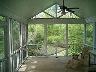 spacious screened porch