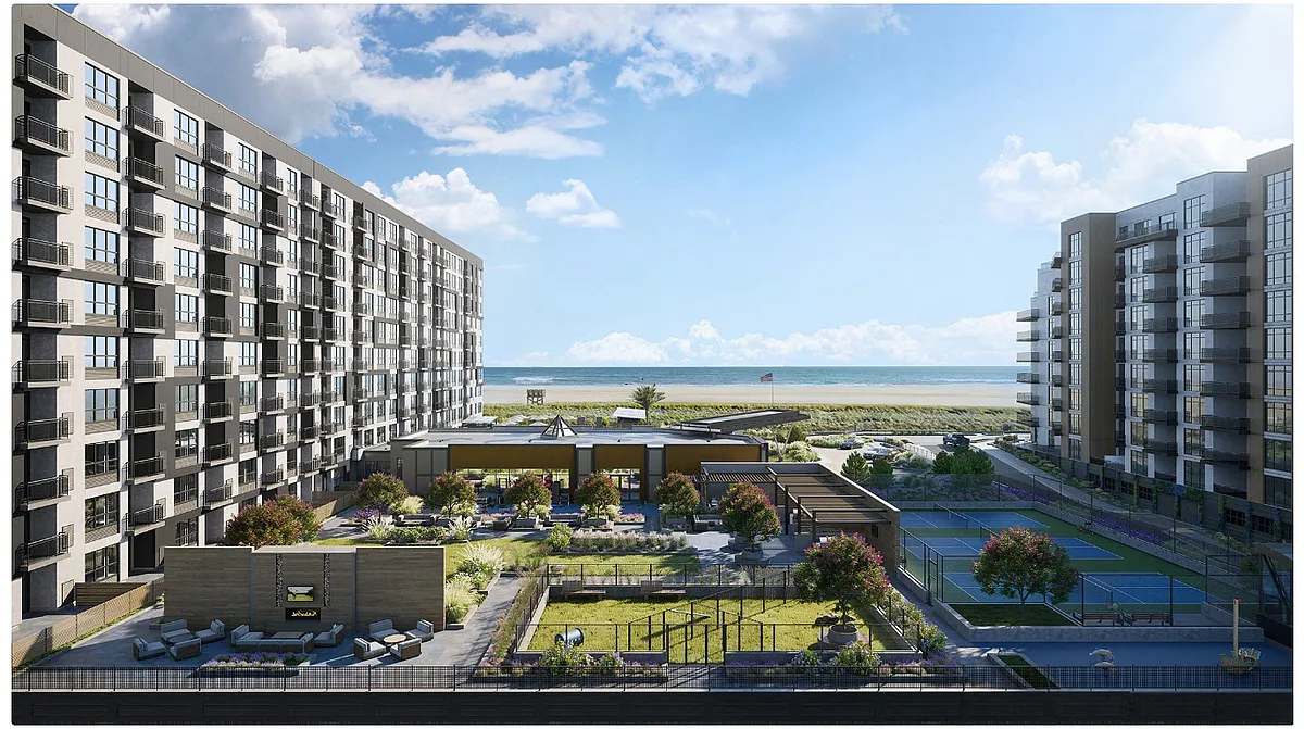 Property and Amenities Facing the Beach - The Breeze at Long Beach