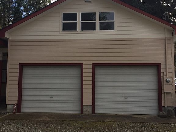 detached garage with partial