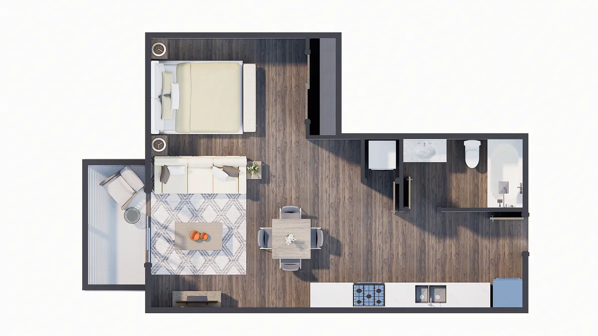 Floor plan Studio E