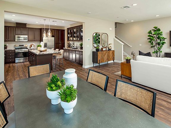 This stylish plan showcases a gourmet kitchen with eating bar and ample counter space for food prep,