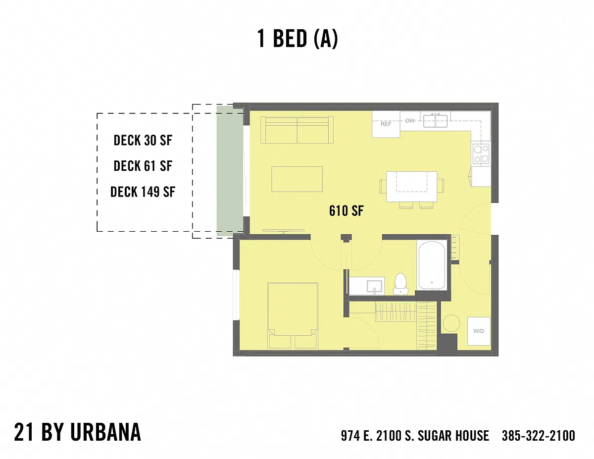 Floor plan 1 BED (21-1A)