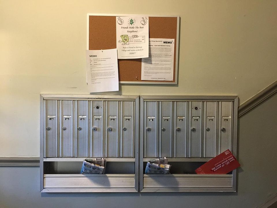 Mailbox is located on same floor