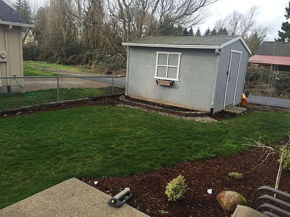 Backyard and garden shed 