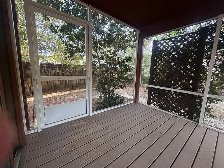 Back patio for relaxing