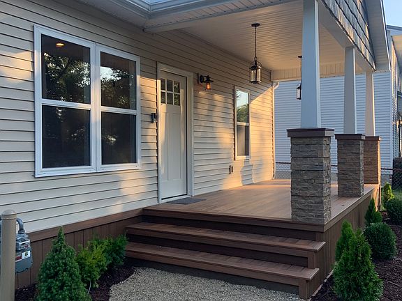 Beautiful sunset on porch