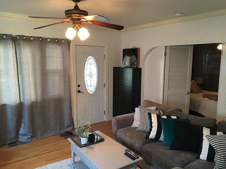 Living room (front) with a shoe case