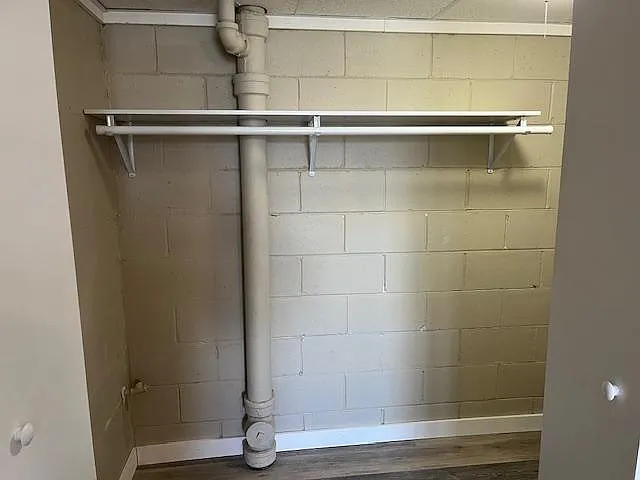 left side of the closet
