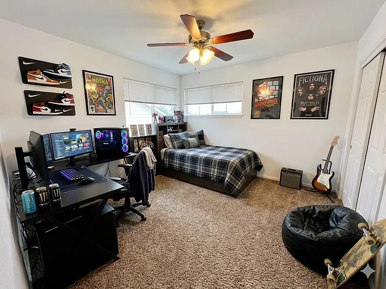 AI decorated 2nd bedroom (upstairs).
NOTE: House is unfurnished.